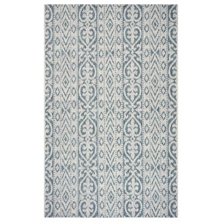 Palacedesigns 5 x 8 ft. Geometric Indoor Outdoor Rectangle Area Rug - Blue PA3648332